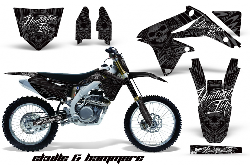 Skulls N Hammers Silber mit Nummernfeldern für Suzuki RMZ 450 2008-2017