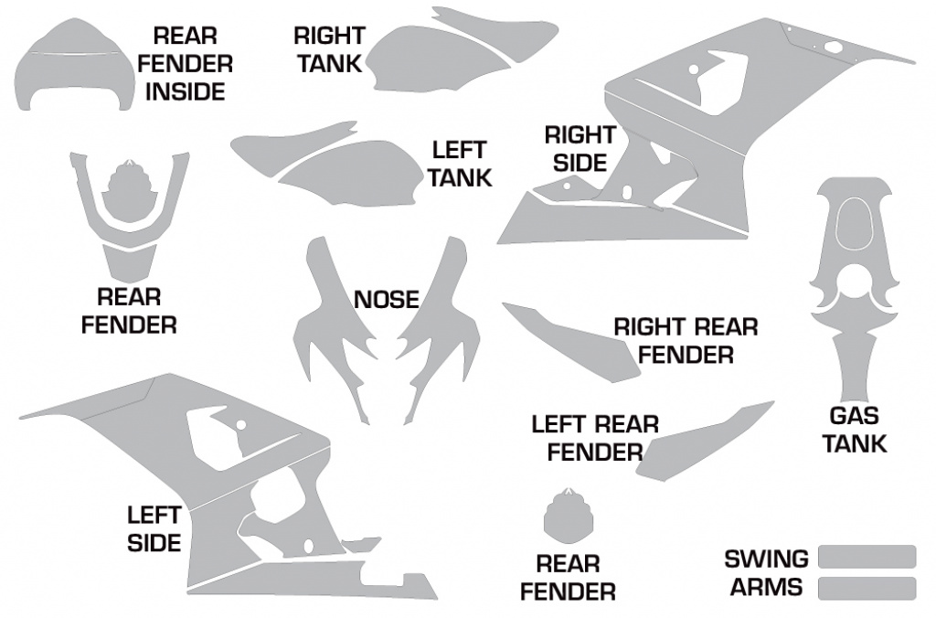 Cutting Pattern for Suzuki GSXR 600/750 2004-2005