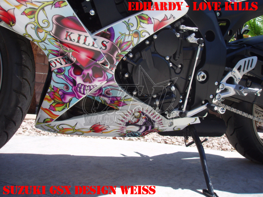 Ed-Hardy - LoveKills Weiß für Suzuki GSXR 600/750 2008-2010