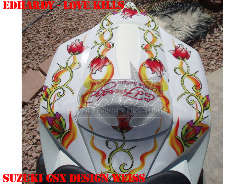 Ed-Hardy - LoveKills Weiß für Suzuki GSXR 600/750 2008-2010