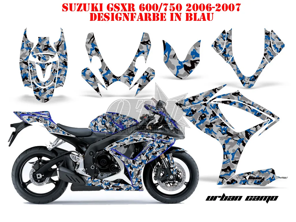 Urban Camo Blau für Suzuki GSXR 600/750 2006-2007