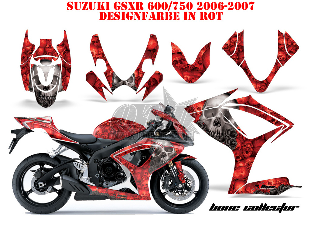 Bone Collector Red for Suzuki GSXR 600/750 2006-2007