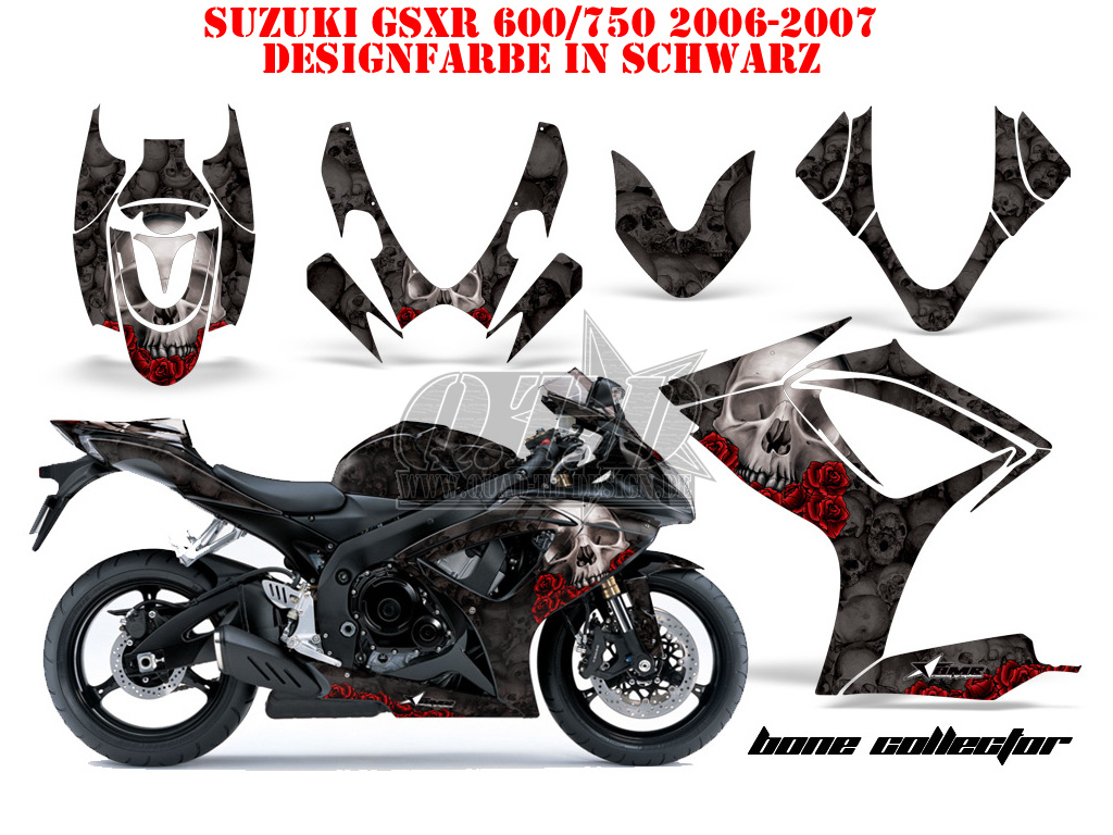 Bone Collector Black for Suzuki GSXR 600/750 2006-2007