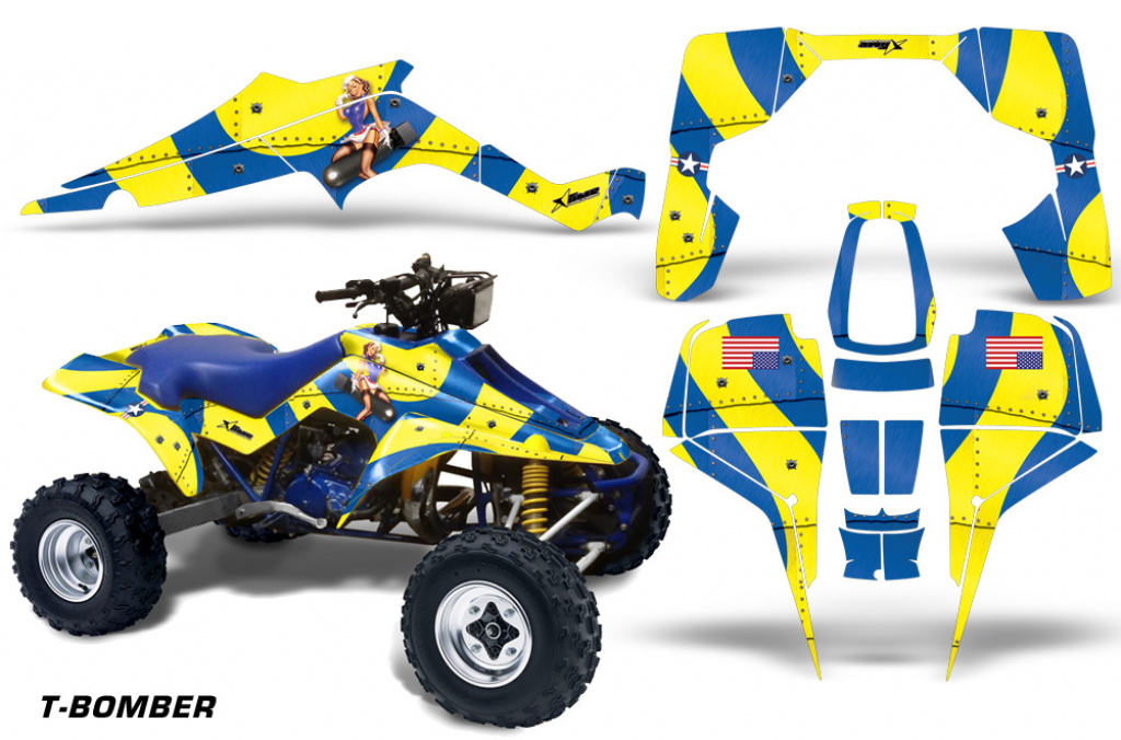 T-Bomber Gelb für Suzuki LT 500R Quadzilla 1987-1990