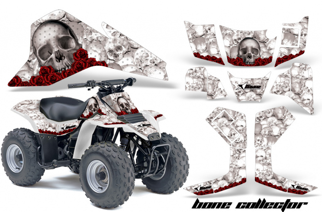 Bone Collector Weiß für Suzuki QuadSport LT80 1987-2006