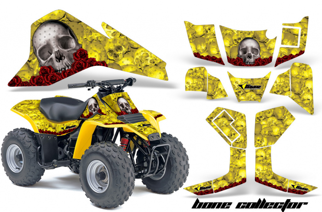 Bone Collector Gelb für Suzuki QuadSport LT80 1987-2006
