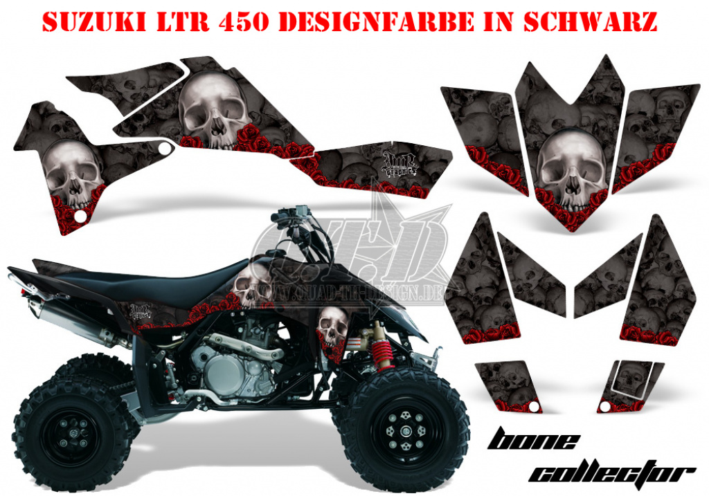 Bone Collector Schwarz für Suzuki LTR 450
