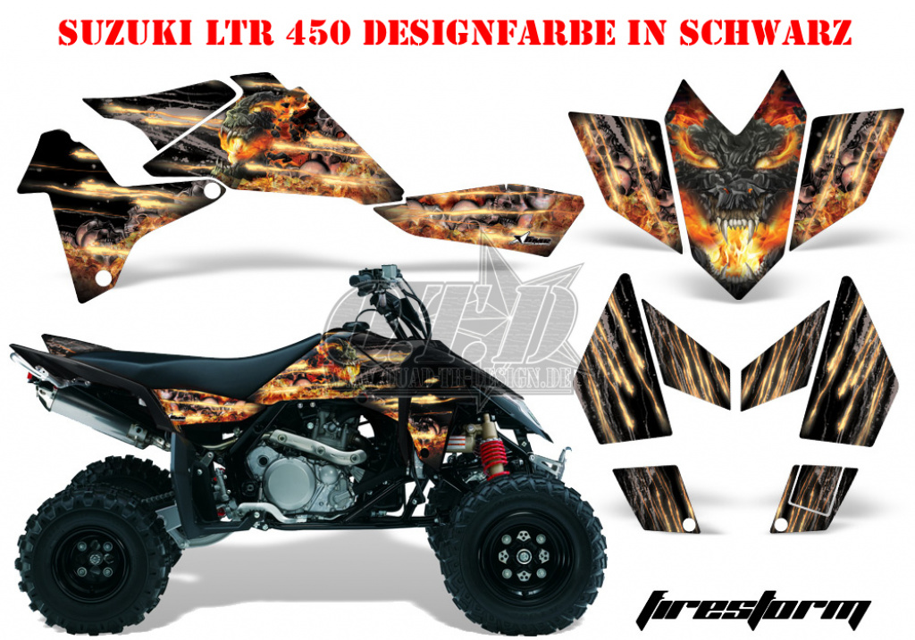 Firestorm Schwarz für Suzuki LTR 450