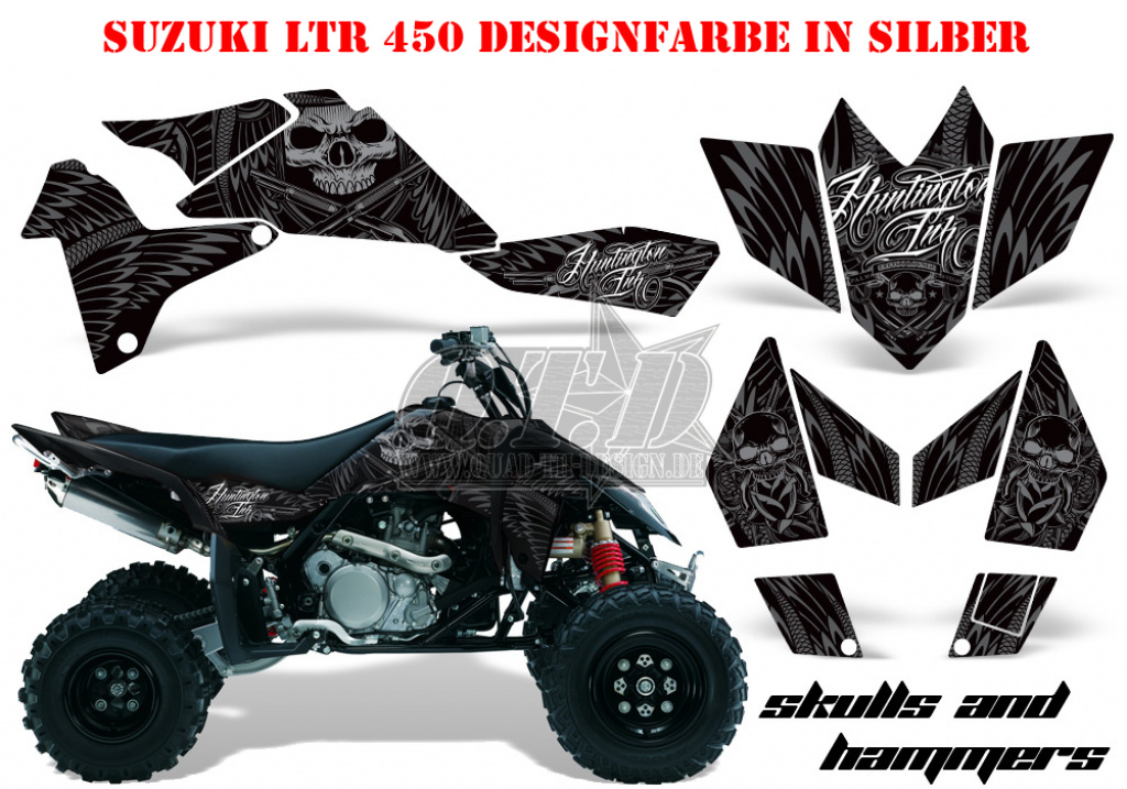 Skulls N Hammers Silber für Suzuki LTR 450