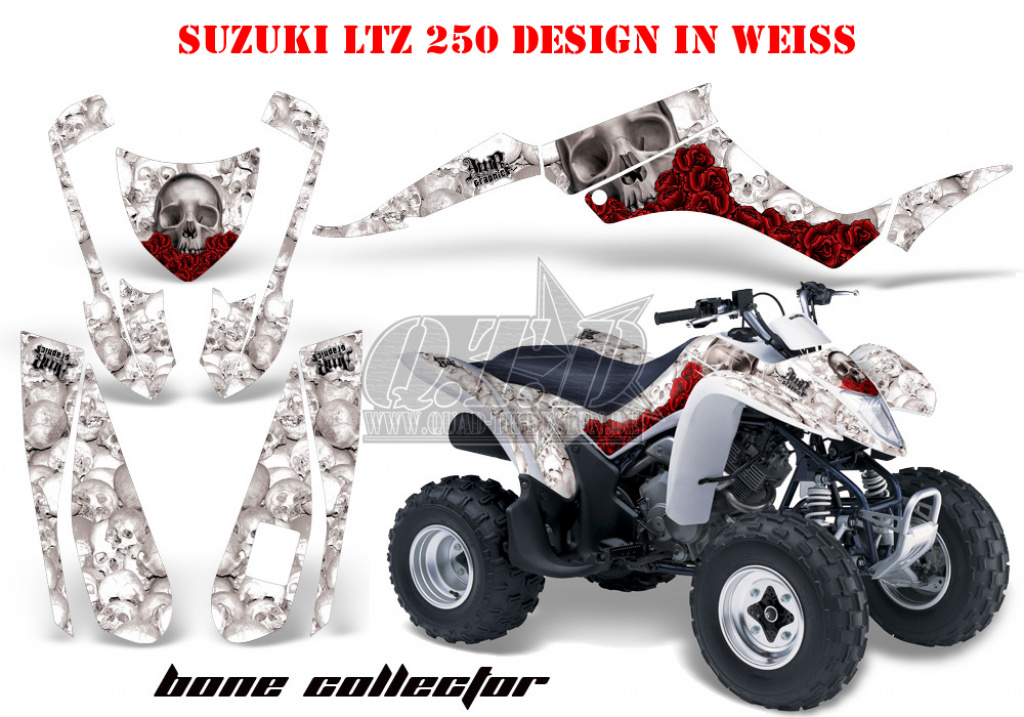 Bone Collector Weiß für Suzuki LTZ 250