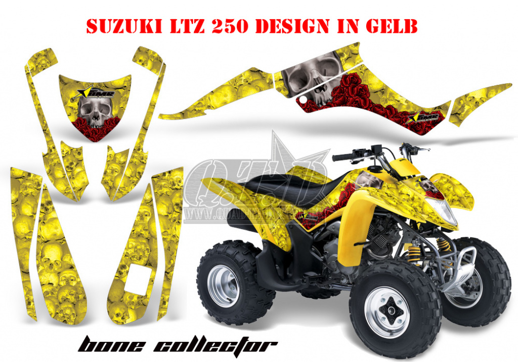 Bone Collector Gelb für Suzuki LTZ 250