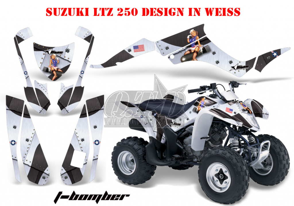 T-Bomber Weiß für Suzuki LTZ 250