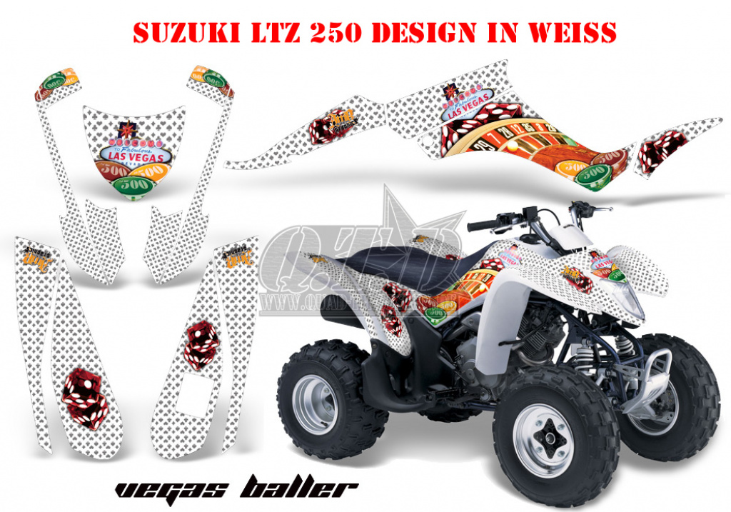 Vegas Baller Weiß für Suzuki LTZ 250
