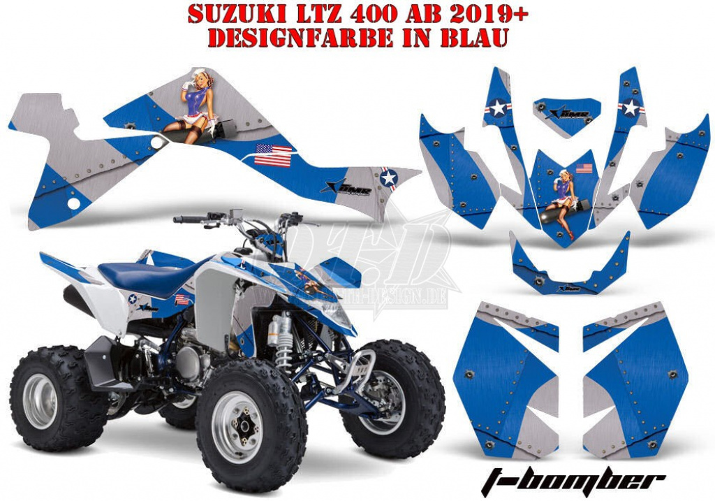 T-Bomber Blau für Suzuki LTZ 400 2009+