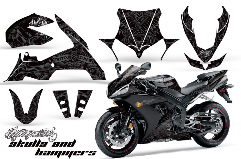 Skulls N Hammers Silber für Yamaha YZF R1 2004-2006
