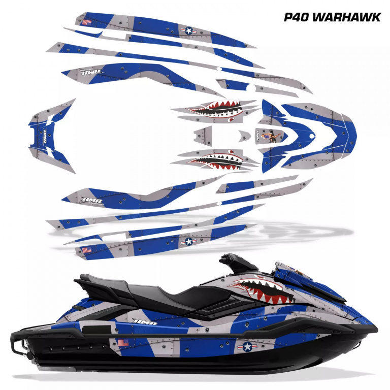 P40-Warhawk Blau für Yamaha FX Cruiser SVHO 2019-2021