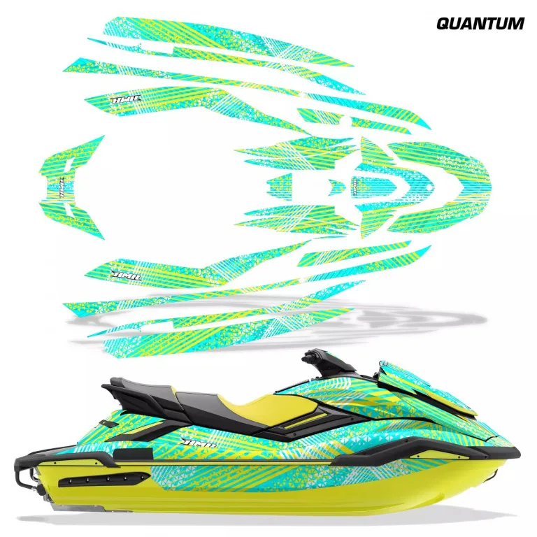 Quantum Background = Teal Blue, Design color = Yellow for Yamaha FX Cruiser SVHO 2019-2021