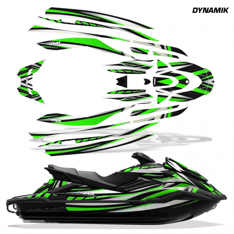 Dynamik Hintergrund = Schwarz, Designfarbe = Grün für Yamaha FX Cruiser SVHO 2019-2021