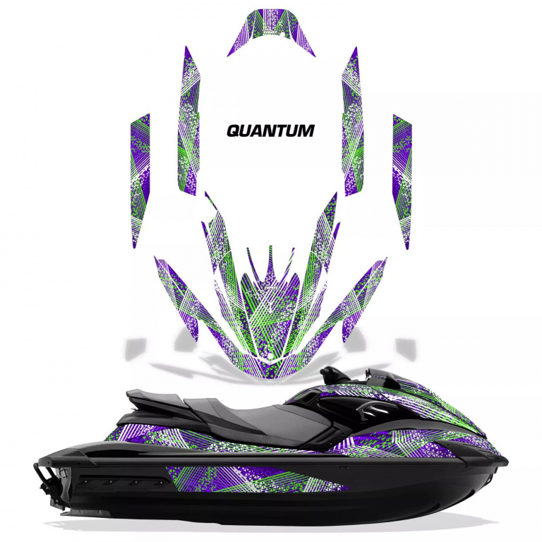 Quantum Background = Purple, Design color = Green for Yamaha FZR 2009-2016
