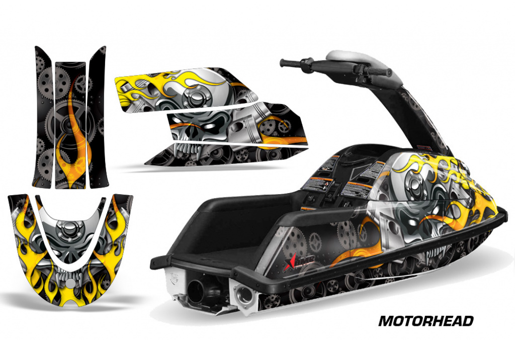 Motorhead Schwarz für Yamaha Superjet Freestyle (Runde Nase)