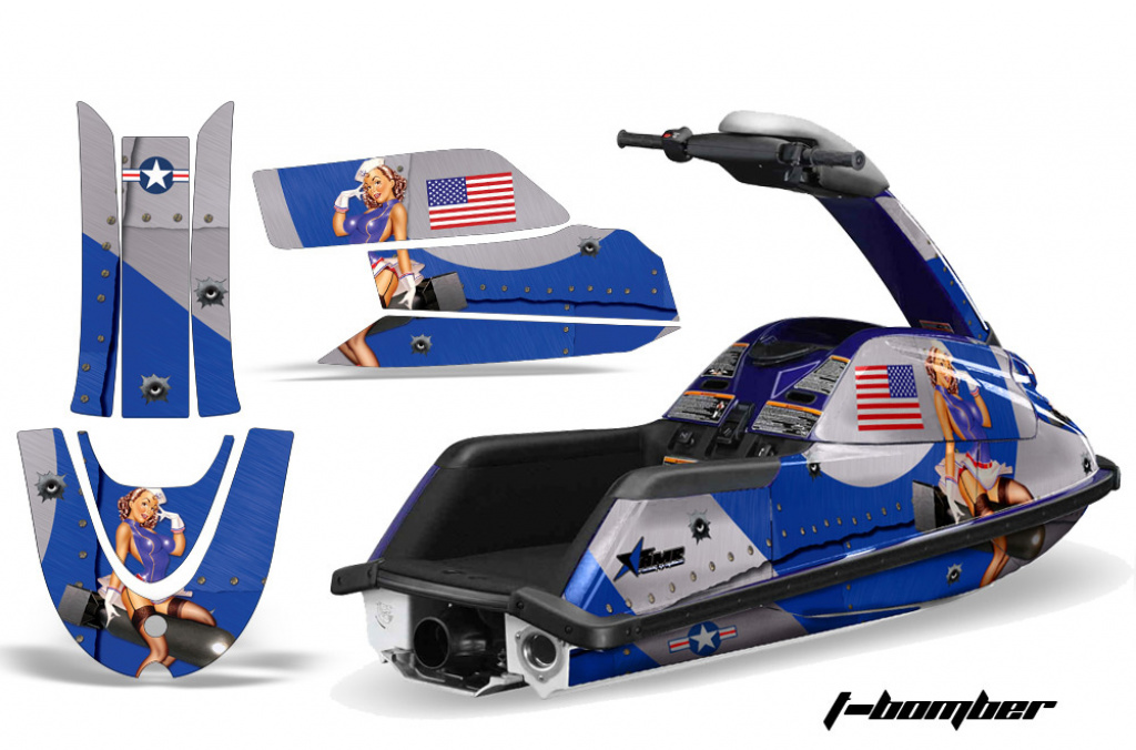 T-Bomber Blau für Yamaha Superjet Freestyle (Runde Nase)