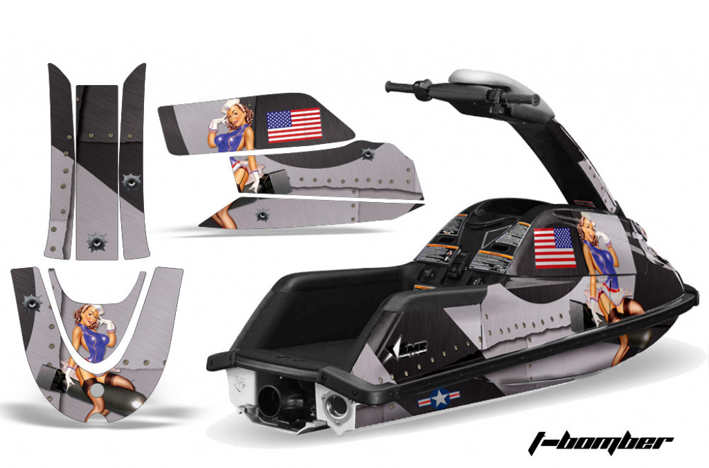 T-Bomber Schwarz für Yamaha Superjet Freestyle (Runde Nase)