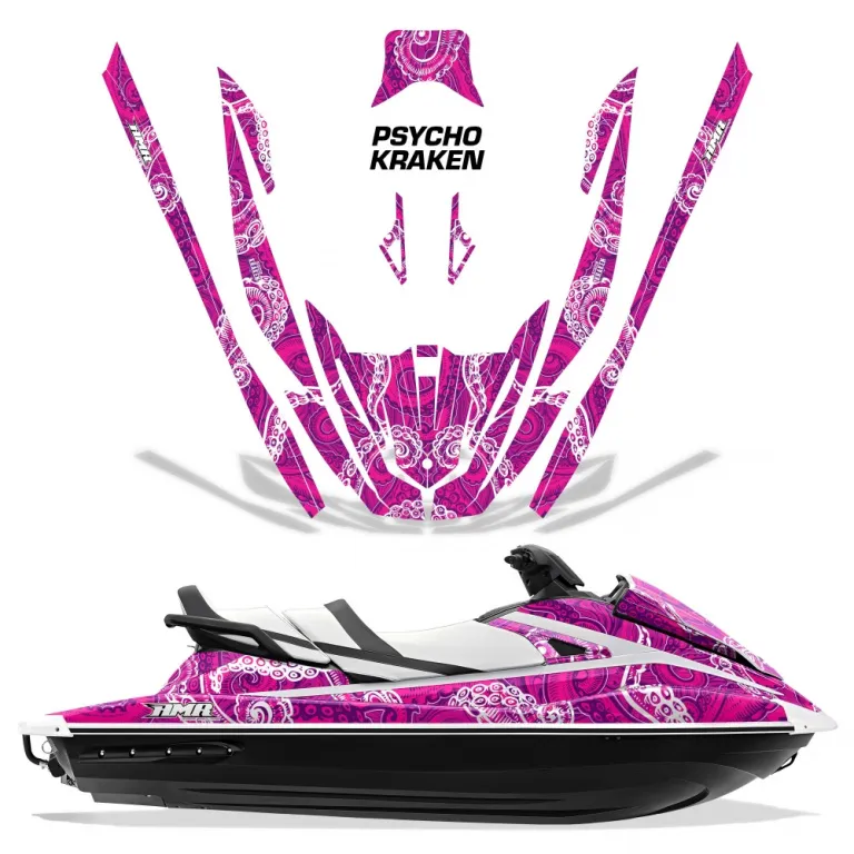 Psycho Kraken Background = Pink, Design color = Purple for Yamaha VX Cruiser/VX Deluxe 2015-2020