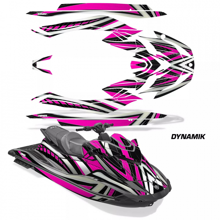 Dynamik Background = Black, Design color = Pink for Yamaha WaveRunner GP 1800R 21-23