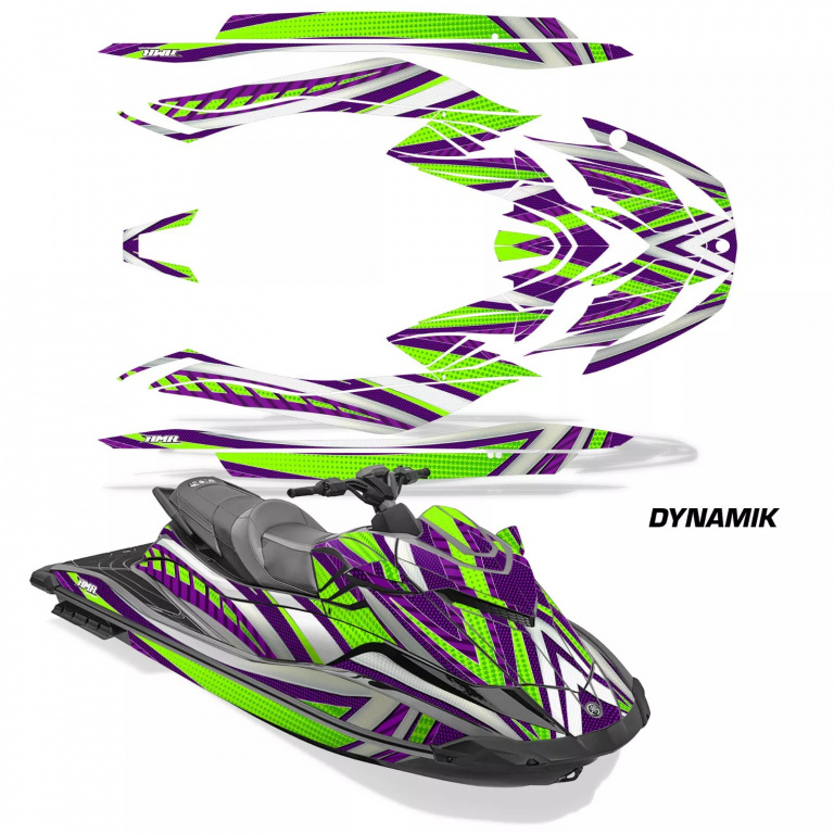Dynamik Background = Purple, Design color = Green for Yamaha WaveRunner GP 1800R 21-23