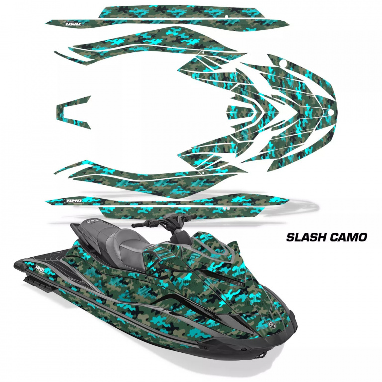 Slash Camo Teal Blue for Yamaha WaveRunner GP 1800R 21-23