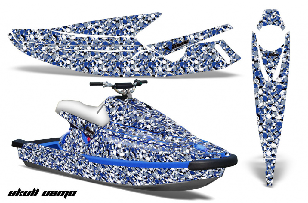 Skull Camo Blau für Yamaha Wave Blaster 1993-1996