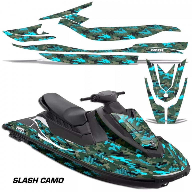 Slash Camo Teal Blue Yamaha Wave Runner EX Deluxe 17-20