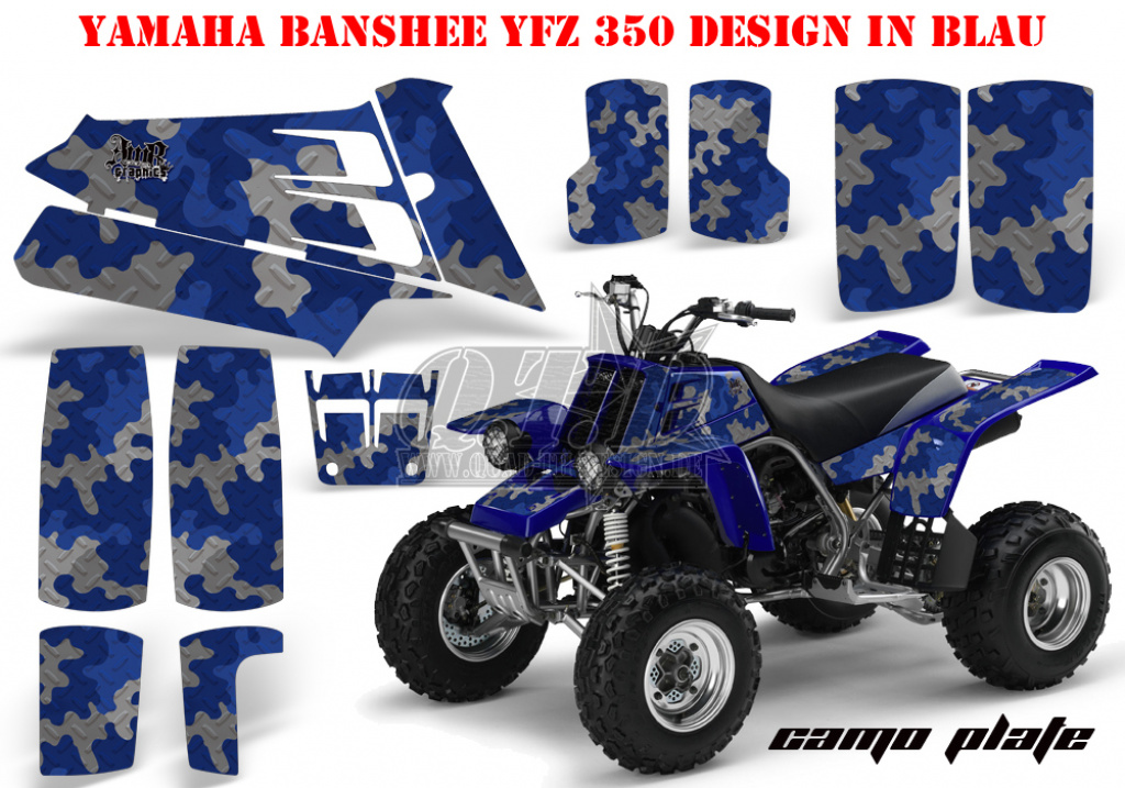 Camoplate Blau für Yamaha Banshee YFZ 350