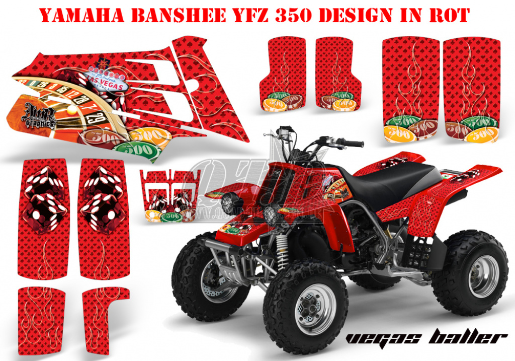 Vegas Baller Rot für Yamaha Banshee YFZ 350