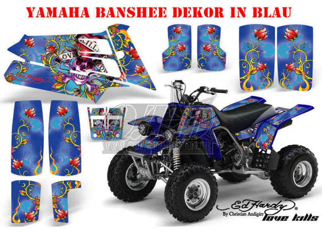 Ed-Hardy - LoveKills Blau für Yamaha Banshee YFZ 350