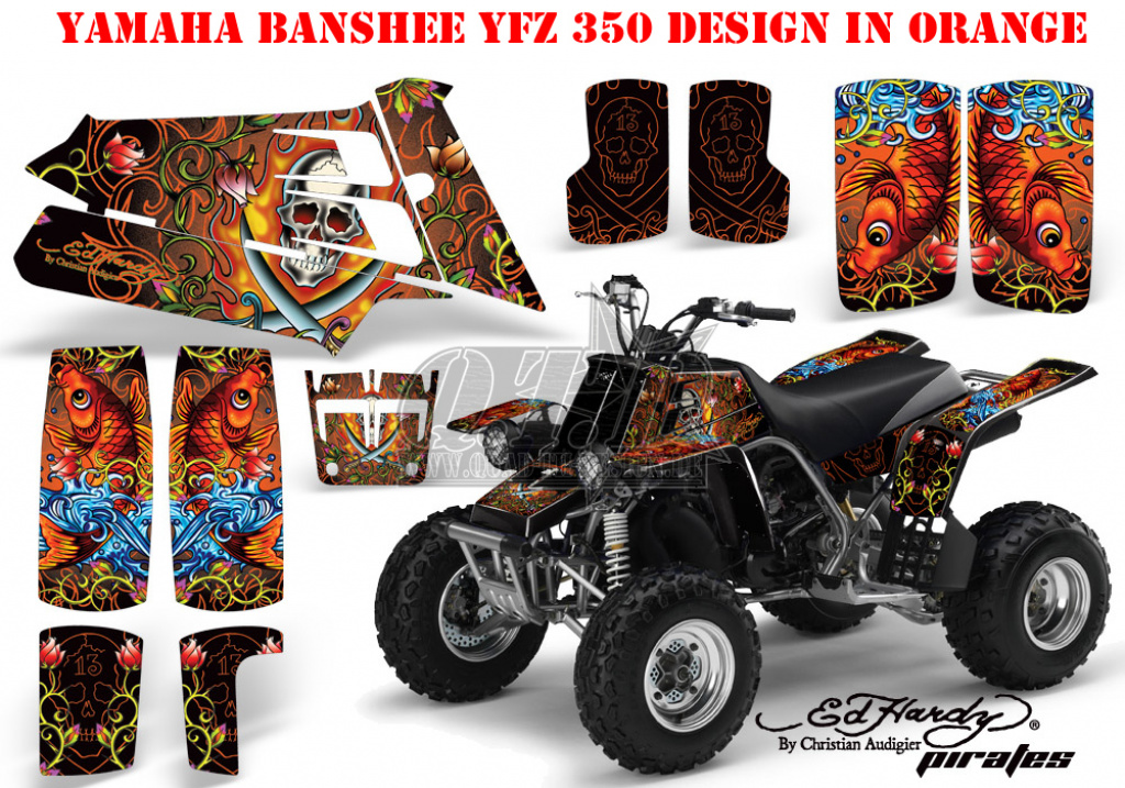 Ed-Hardy - Pirates Orange für Yamaha Banshee YFZ 350