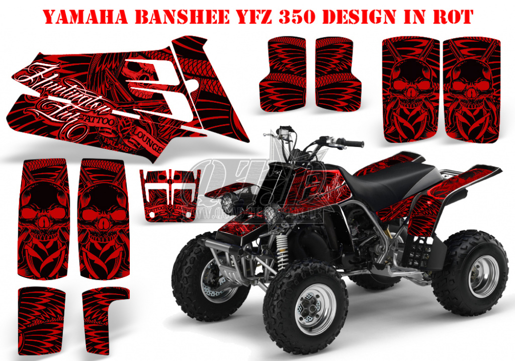 Skulls N Hammers Rot für Yamaha Banshee YFZ 350