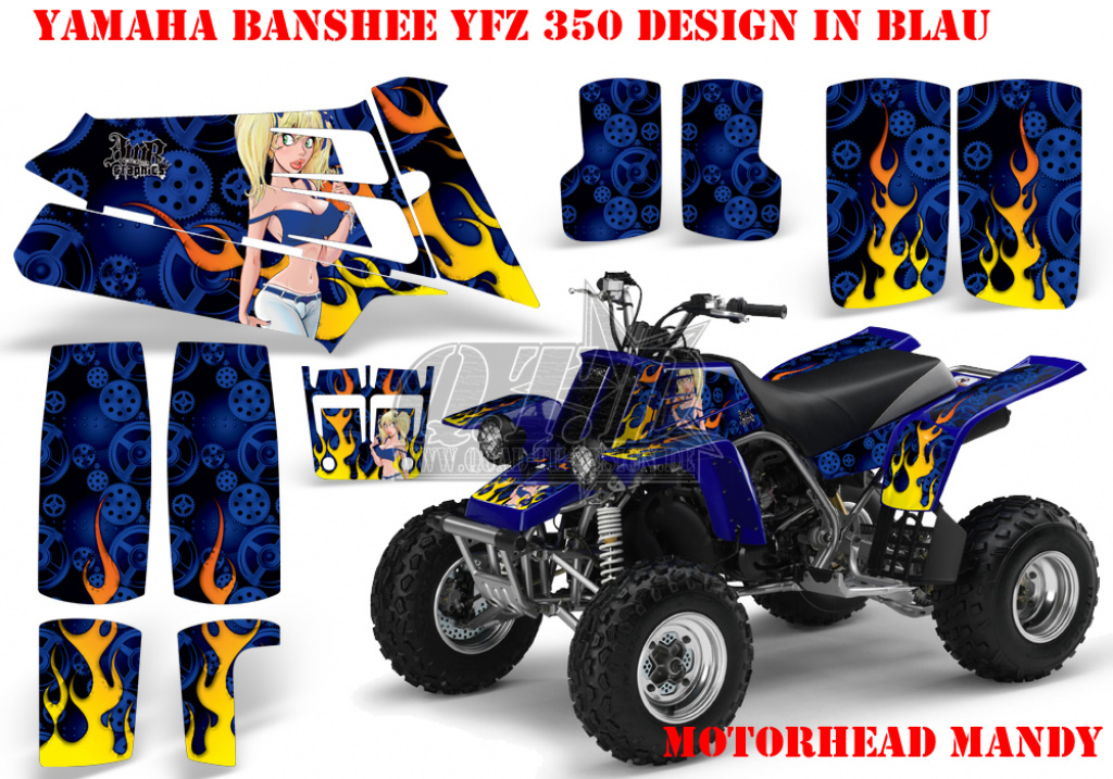 Motorhead-Mandy Blau für Yamaha Banshee YFZ 350