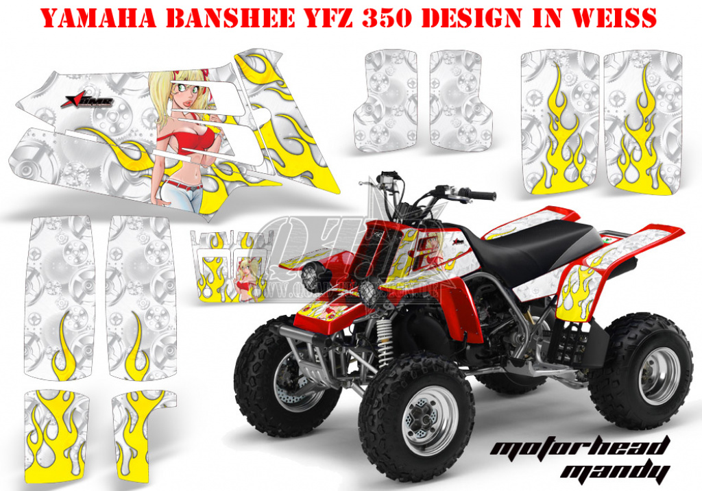 Motorhead-Mandy Weiß für Yamaha Banshee YFZ 350
