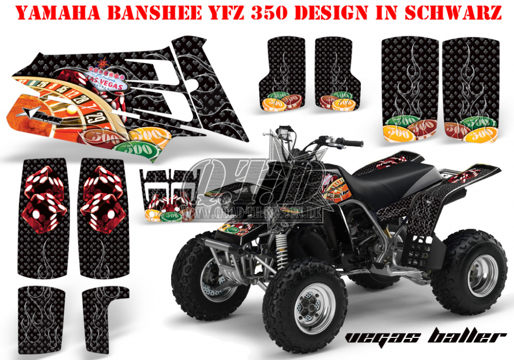 Vegas Baller Schwarz für Yamaha Banshee YFZ 350