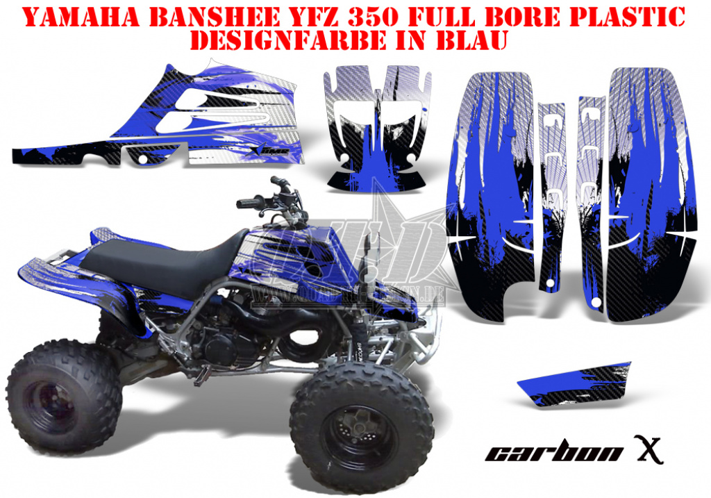 Carbon-X Blau für Yamaha Banshee YFZ 350 Full Bore