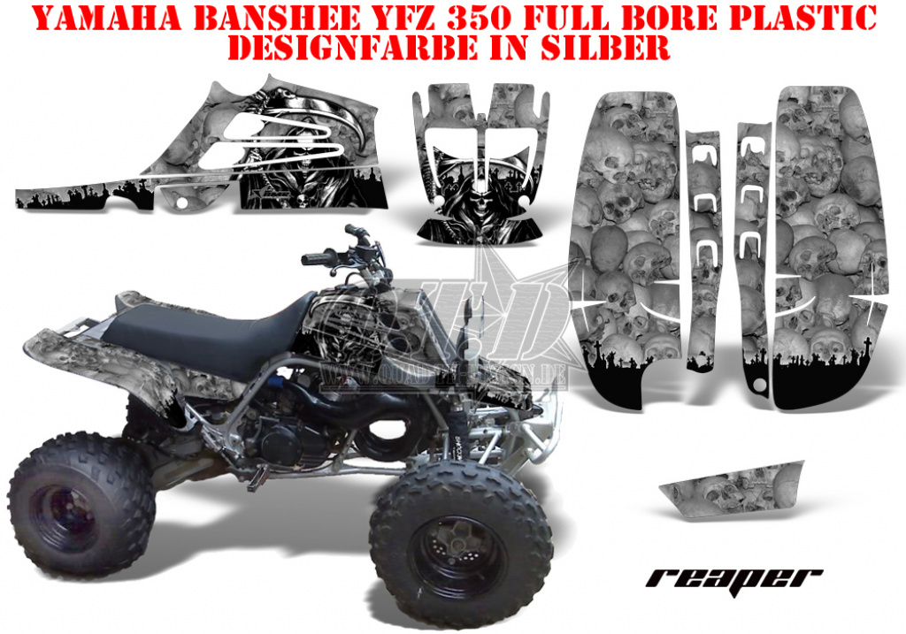 Reaper Silber für Yamaha Banshee YFZ 350 Full Bore
