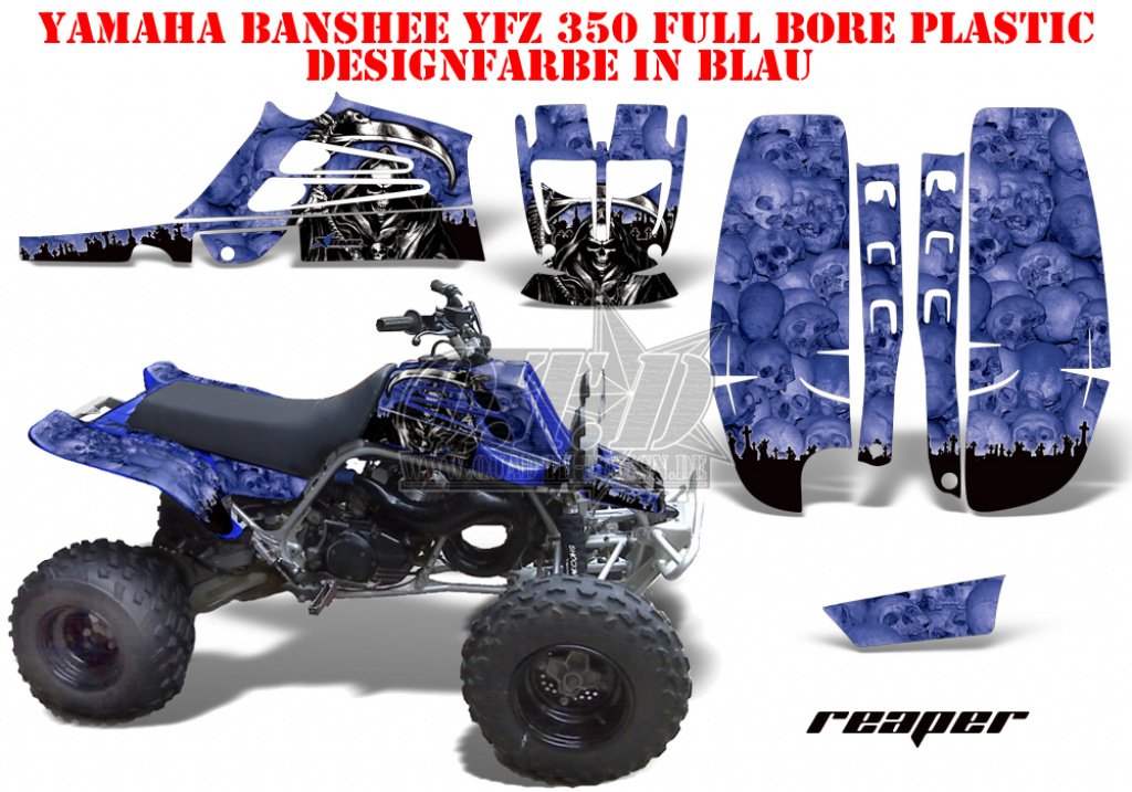 Reaper Blau für Yamaha Banshee YFZ 350 Full Bore