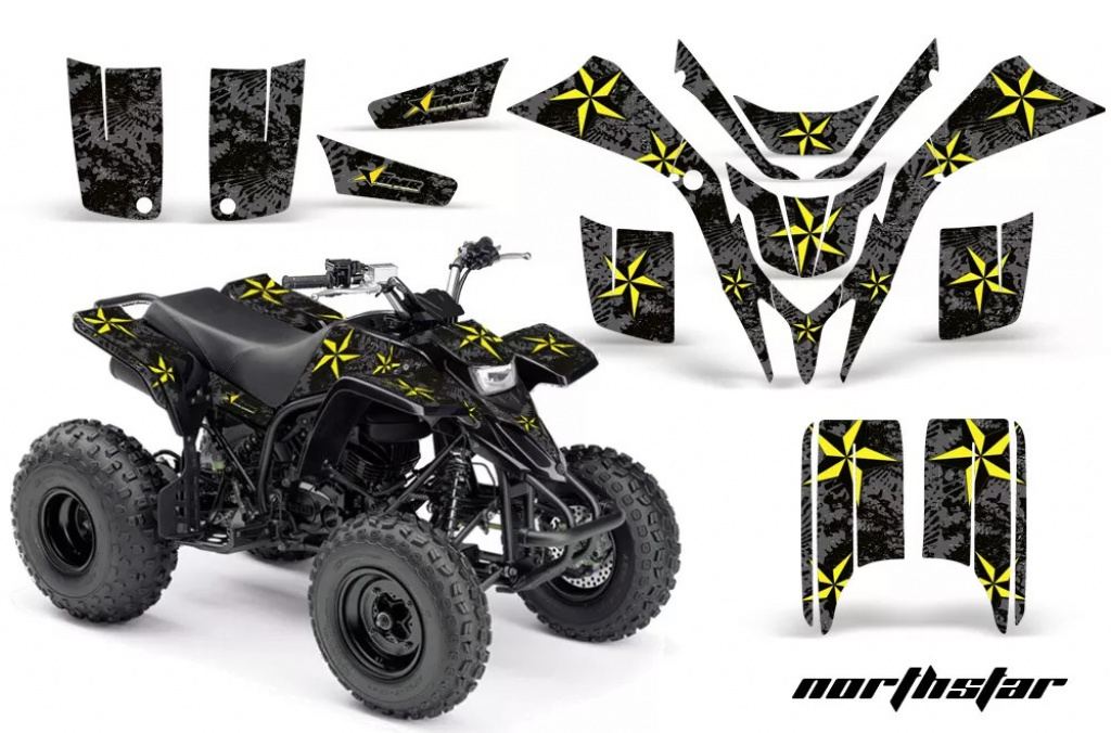 Northstar Background = Black, Design color = Yellow for Yamaha Blaster YFS 200