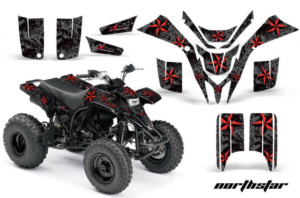 Northstar Background = Black, Design color = Red for Yamaha Blaster YFS 200