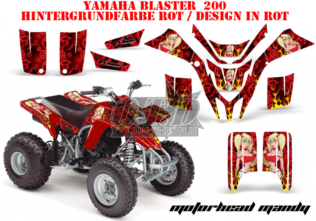 Motorhead-Mandy Red for Yamaha Blaster YFS 200