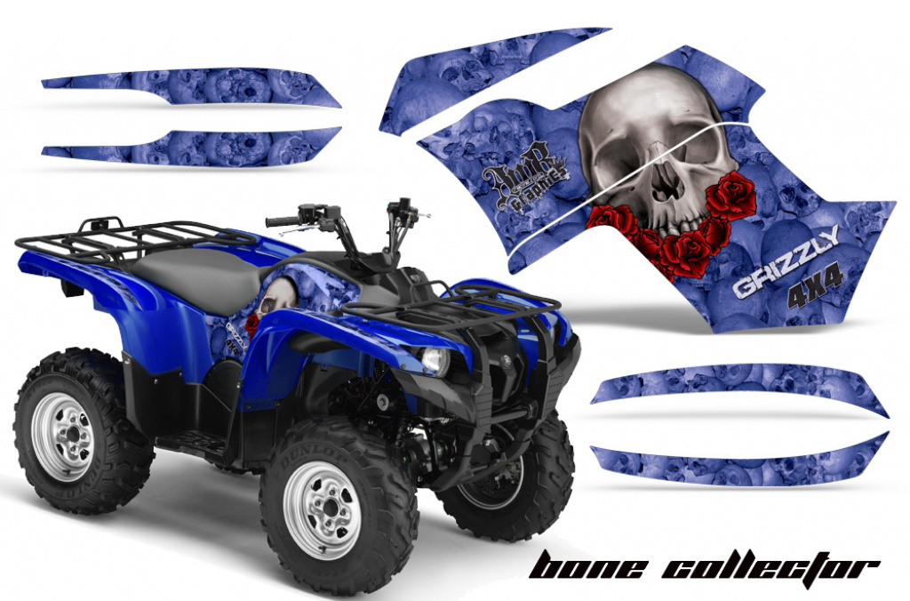 Bone Collector Blau für Yamaha Grizzly 700/550 2007-2014