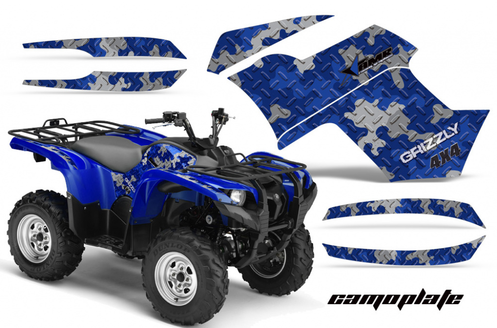 Camoplate Blau für Yamaha Grizzly 700/550 2007-2014