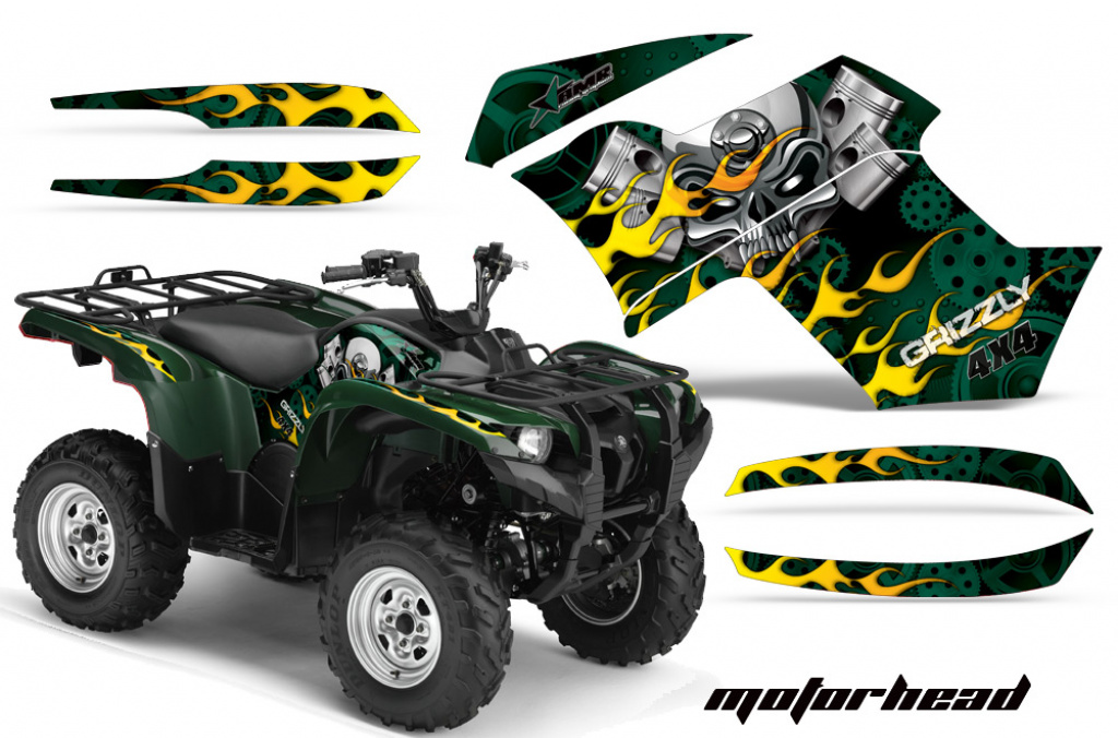 Motorhead Schwarz für Yamaha Grizzly 700/550 2007-2014
