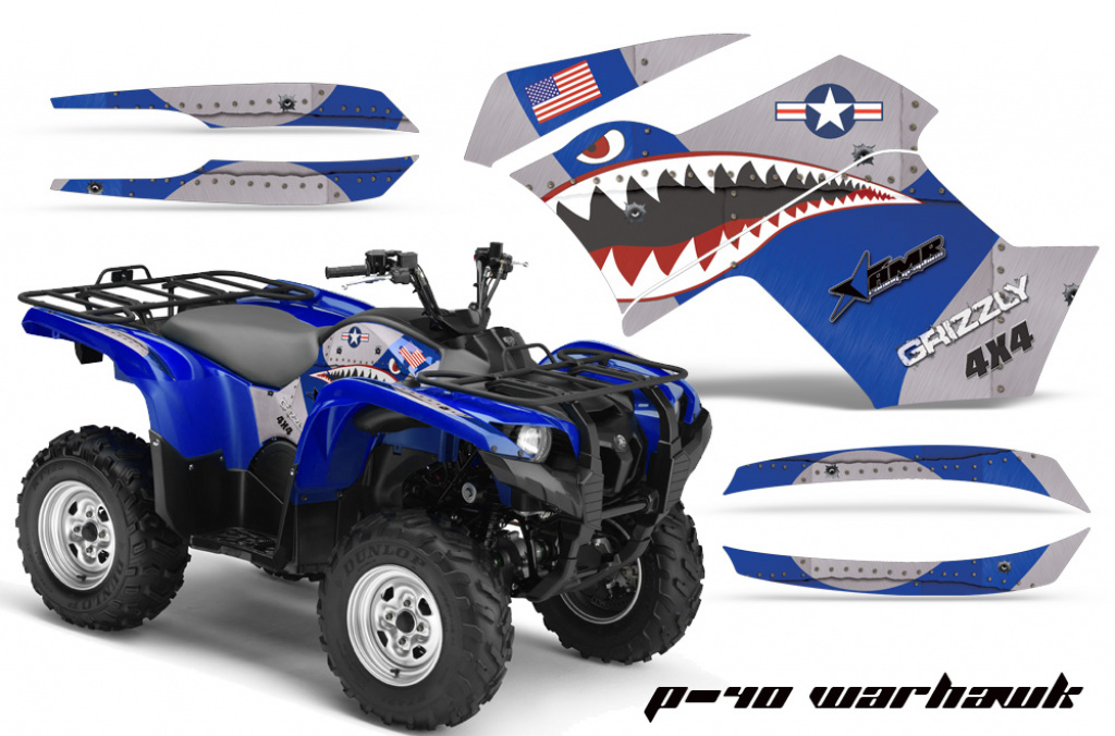 P40-Warhawk Blau für Yamaha Grizzly 700/550 2007-2014